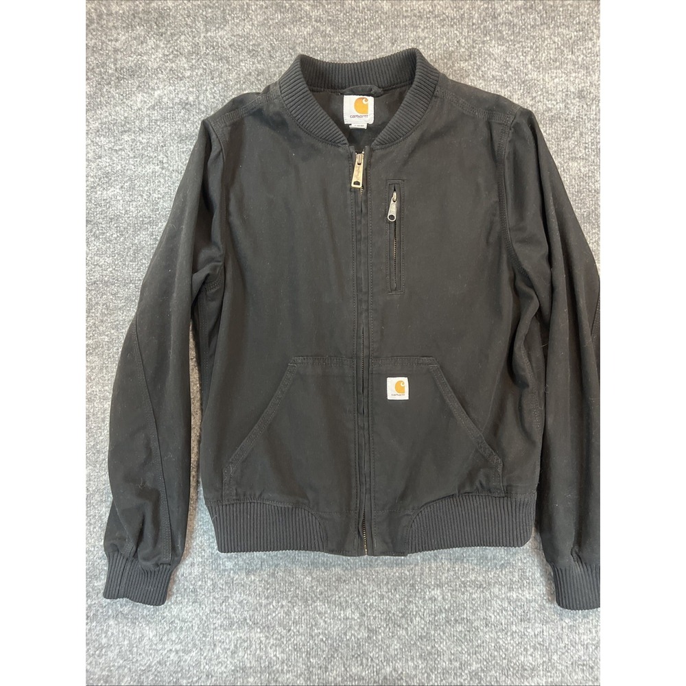 Carhartt Women's Crawford Relaxed Fit Canvas Bomber Jacket - Black Small (4/6)
